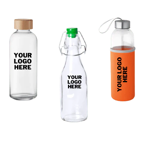 Branded Glass Water Bottles UK