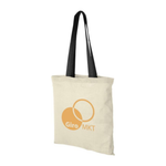 Branded Nevada 100 g/m² cotton tote bag coloured handles 7L