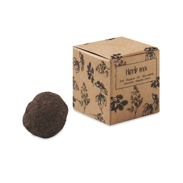 Branded Herb seed bomb in carton box