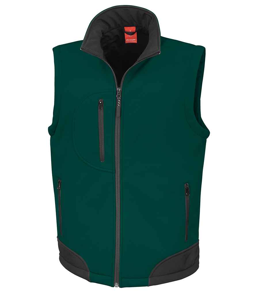 Result Soft Shell Bodywarmer Bottle Green/Black
