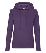 Fruit of the Loom Classic Lady Fit Hooded Sweatshirt Purple