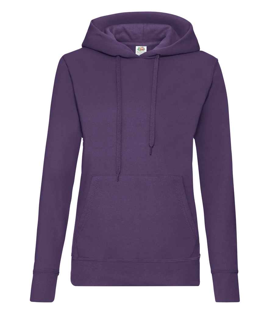 Fruit of the Loom Classic Lady Fit Hooded Sweatshirt Purple