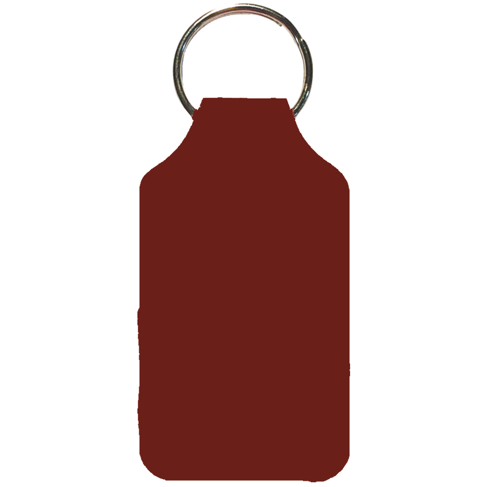 Recycled Imitation Leather Key Fob - Square Shape