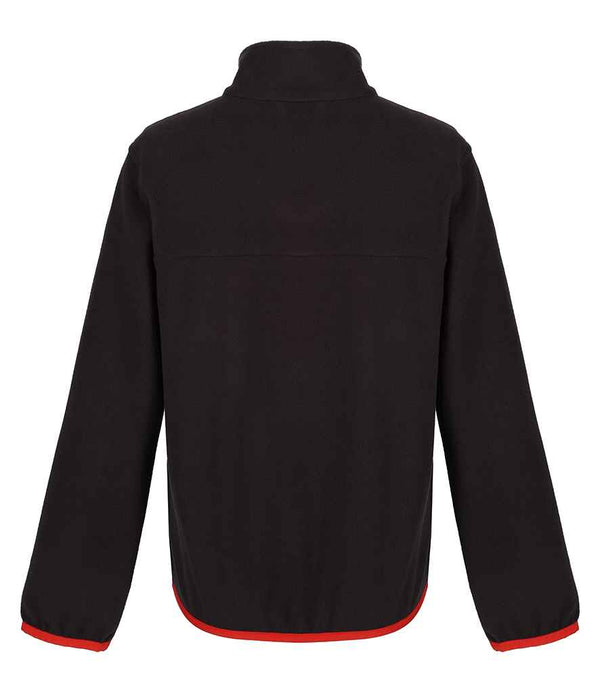 Regatta Kids Full Zip Micro Fleece Jacket Black/Classic Red