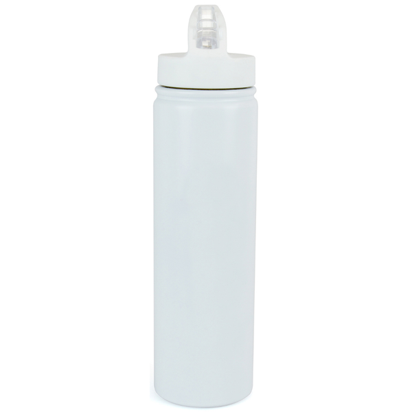 Branded Alice Double Wall Stainless Steel Bottle, with mouthpiece and straw