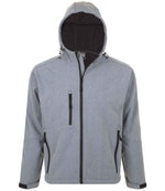 SOL'S Replay Hooded Soft Shell Jacket Grey Marl