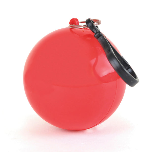 Branded White Poncho In Plastic Ball with Split Ring Keyring