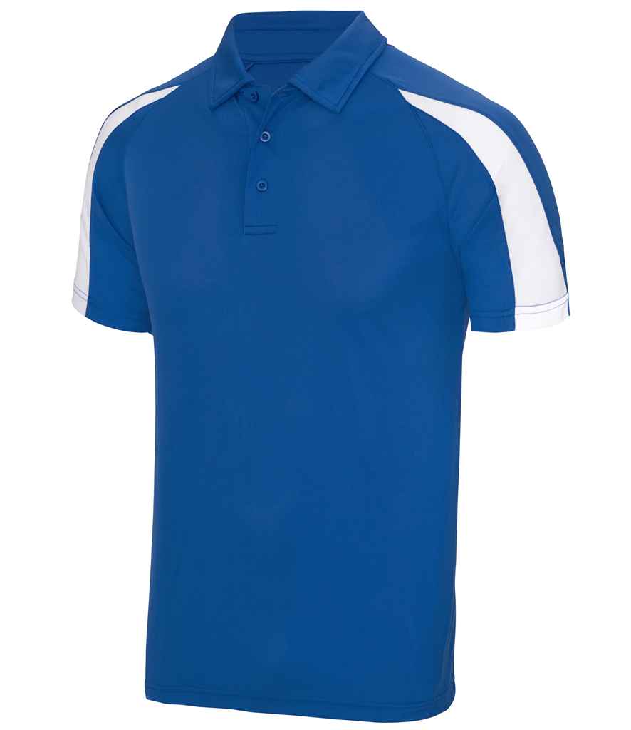 AWDis Cool Contrast Polo Shirt Royal Blue/Arctic White