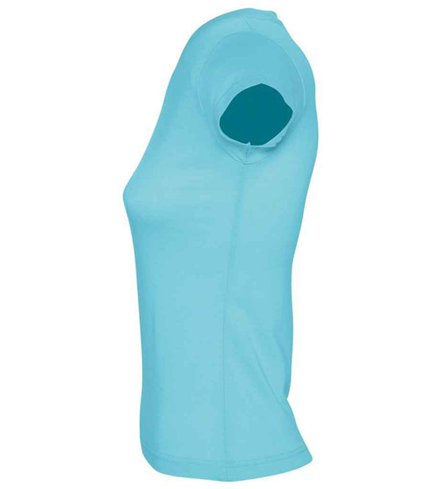 SOL'S Ladies Moon V Neck T-Shirt Atoll Blue