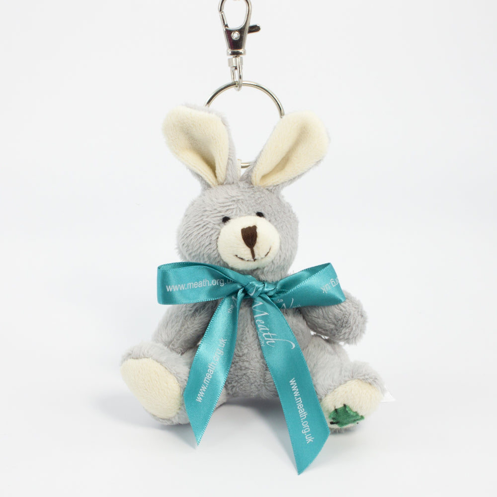 Bow Bear I 11cm Keychain Gang Rabbit, Grey