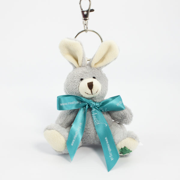 Bow Bear I 11cm Keychain Gang Rabbit, Grey