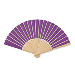 Branded Manual hand fan with bamboo handle