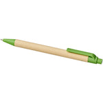 Branded Berk recycled carton and corn plastic ballpoint pen