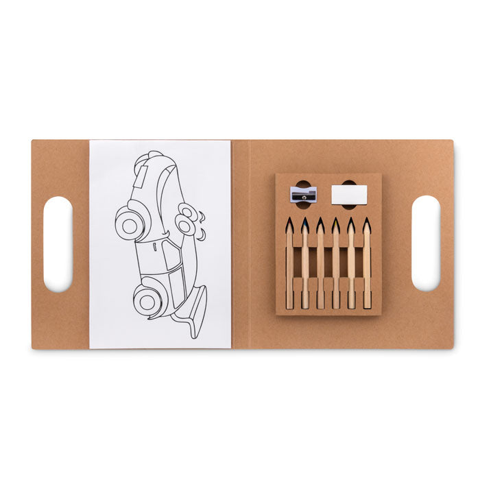 Branded Colouring set with 6 pencils