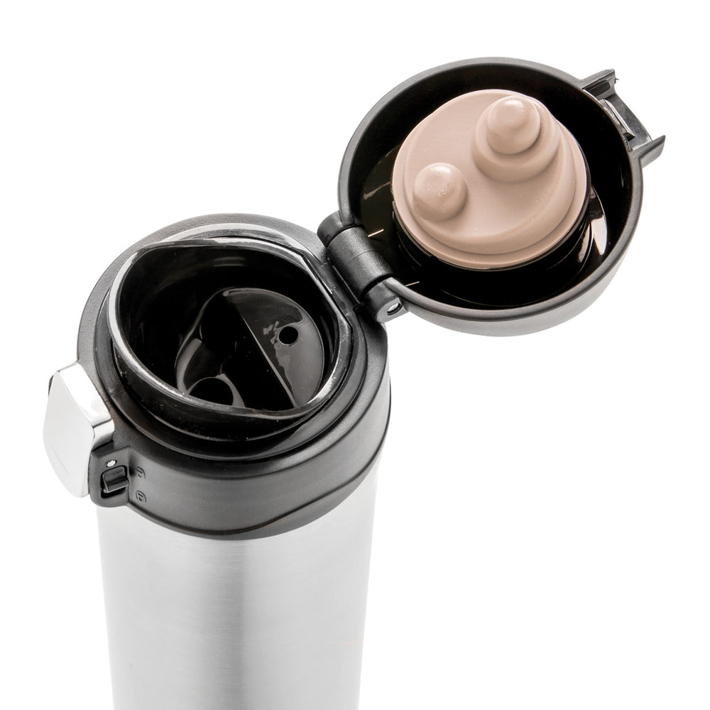Branded RCS Recycled stainless steel easy lock vacuum mug