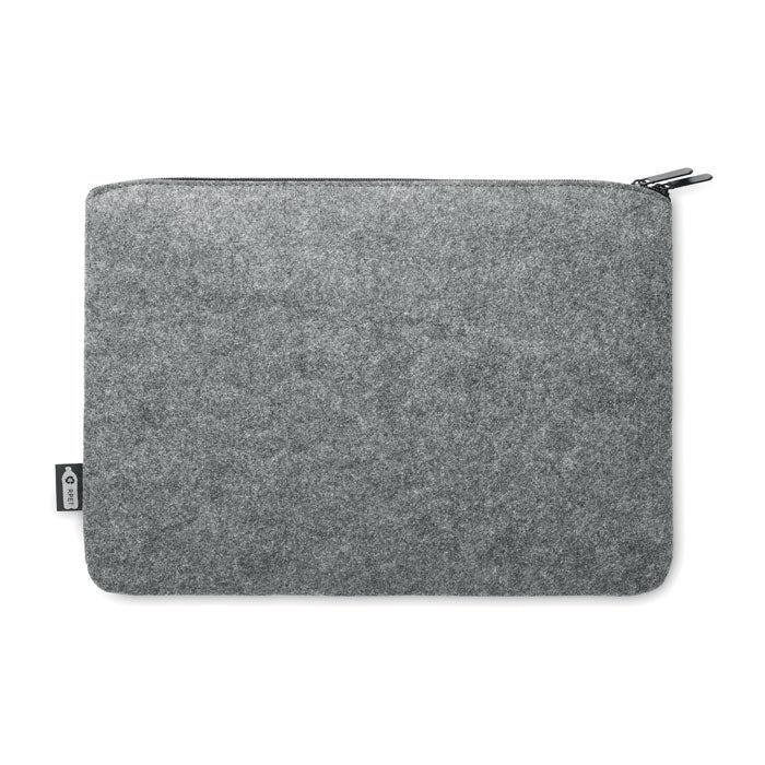RPET felt zipped laptop bag 14" Grey