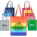 Branded Eco Friendly non woven PP long handled shopper with gusset