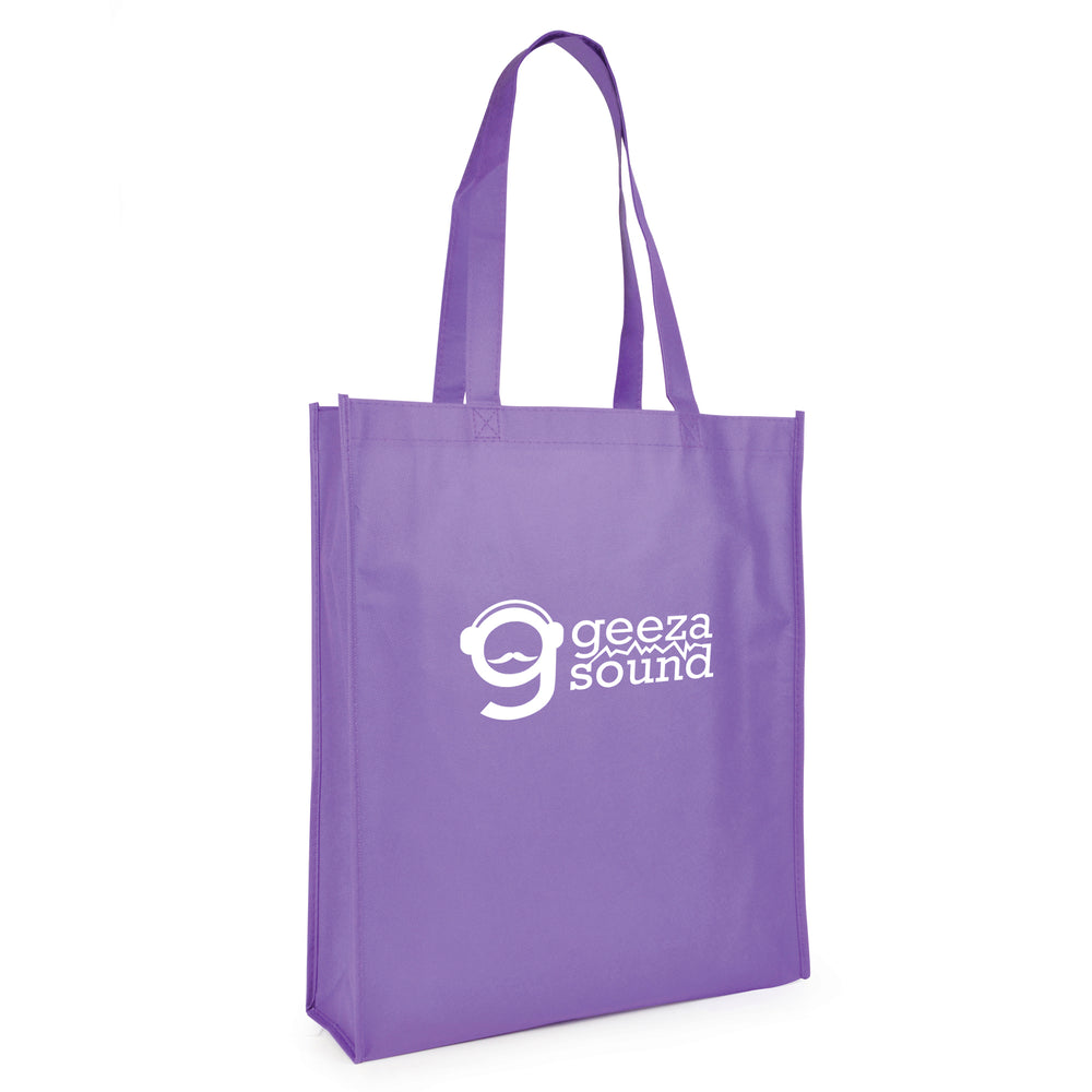 Branded Eco Friendly non woven PP long handled shopper with gusset