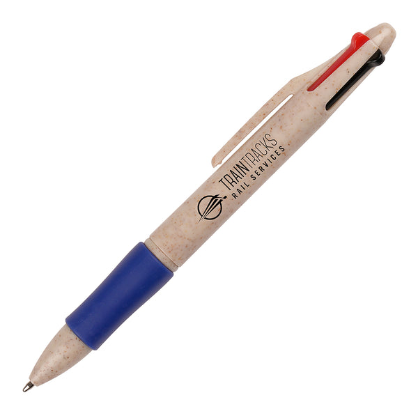 Quad Colour Wheat Straw Pen with grip