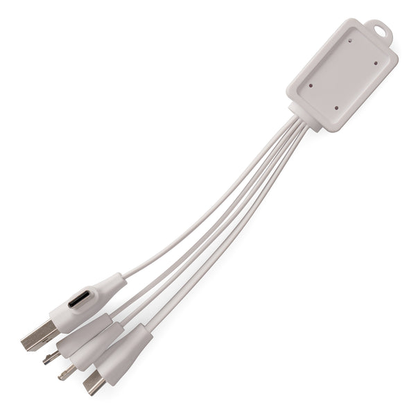 WHITE TUCKER 3IN1 CHARGER WITH TYPE C / USB A