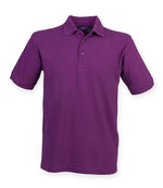 Henbury Heavy Poly/Cotton Piqué Polo Shirt Magenta