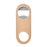 Branded Oval Bamboo bottle opener