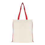 5oz NATURAL cotton shopper bag with piping trim + handles