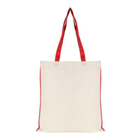 5oz NATURAL cotton shopper bag with piping trim + handles