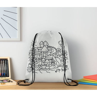 Non woven kids bag with pens