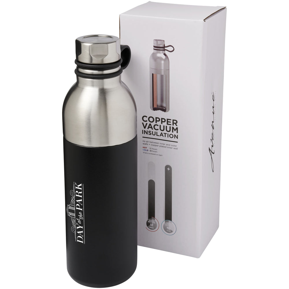 Branded Koln 590 ml copper vacuum insulated sport bottle