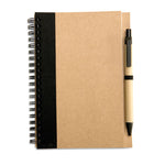 Branded B6 recycled notebook with pen
