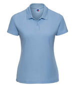 Russell Ladies Classic Poly/Cotton Piqué Polo Shirt Sky Blue