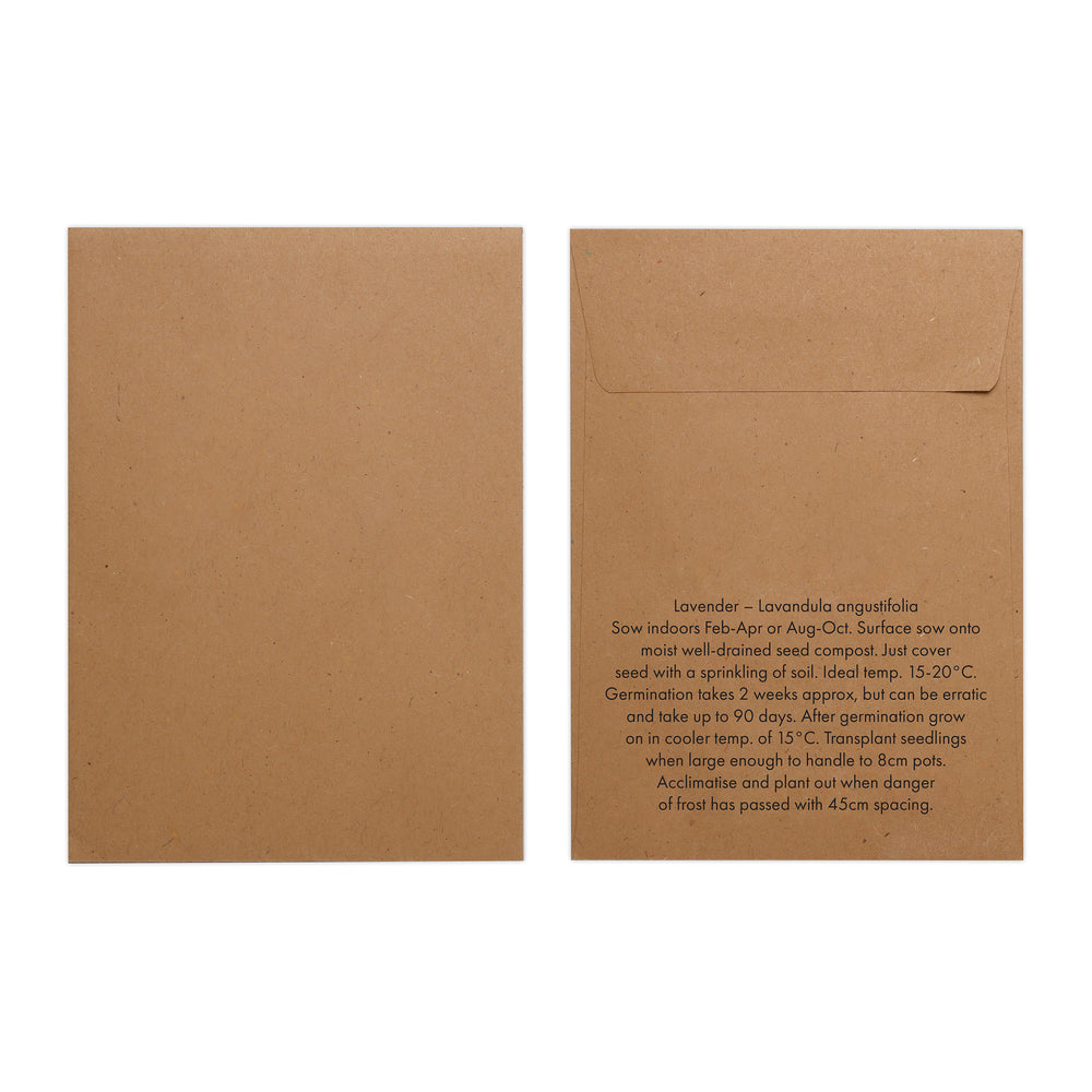 Seed Pack in Kraft Paper Envelope Lavendar