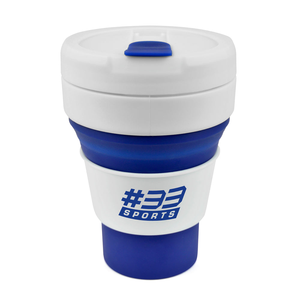 Branded Pocket Cup 355ml collapsible silicone body cup