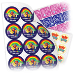 19mm Diameter Paper Stickers on A4 Sheets. 117 Stickers per Sheet
