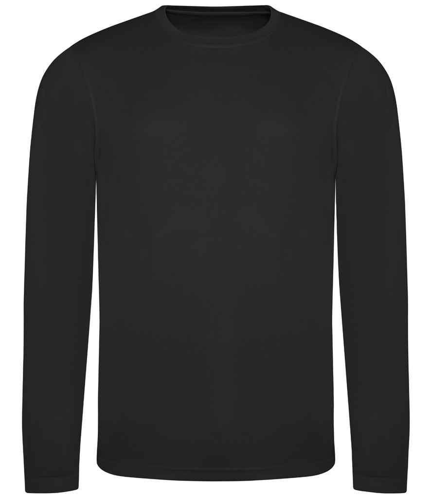 AWDis Cool Long Sleeve Wicking T-Shirt Jet Black