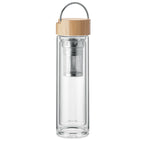 Double wall glass bottle 400ml with Handle