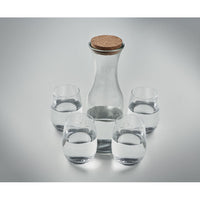 Set of recycled glass drink