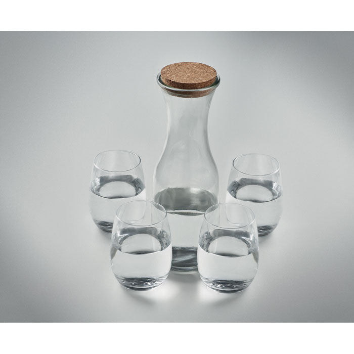 Branded Set of recycled glass drink