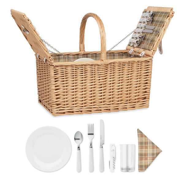 Branded Wicker picnic basket 4 people