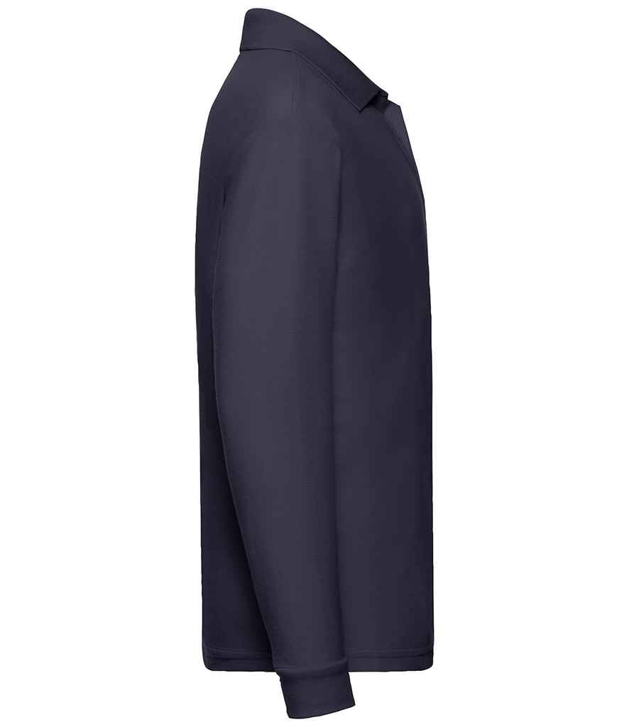 Fruit of the Loom Kids Long Sleeve Poly/Cotton Piqué Polo Shirt Deep Navy