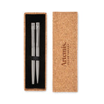 Branded Recycled stainless steel pen set