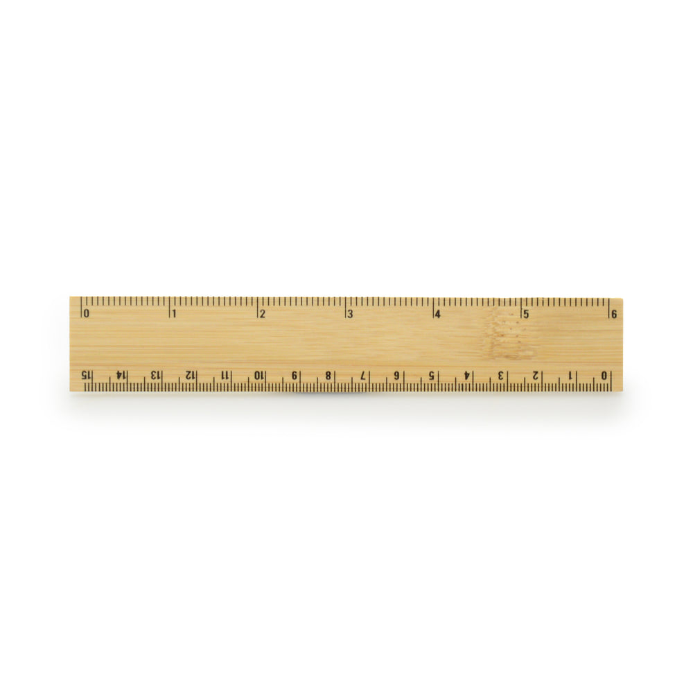 15cm Bamboo Ruler Natural