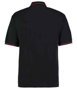 Kustom Kit St Mellion Tipped Cotton Piqué Polo Shirt Black/Red