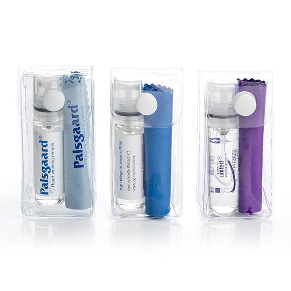 2pc Light Blue Screen & Glasses Cleaning Kit in a PVC Pouch