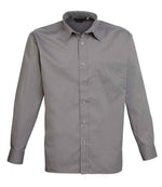 Premier Long Sleeve Poplin Shirt Dark Grey