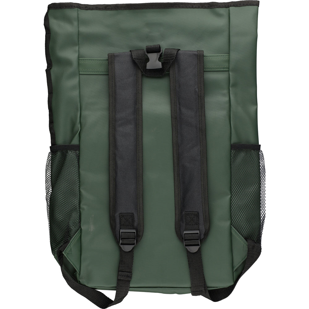 The Yani - RPET polyester roll-top backpack.