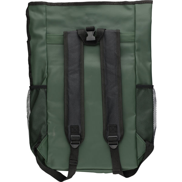 The Yani - RPET polyester roll-top backpack.