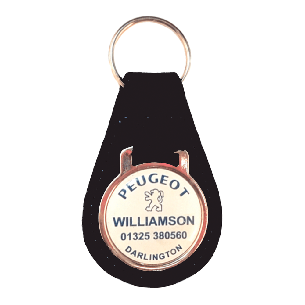 Branded Pear Shaped Keyfob with Dome