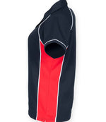 Finden + Hales Ladies Performance Piped Polo Shirt Navy/Red/White
